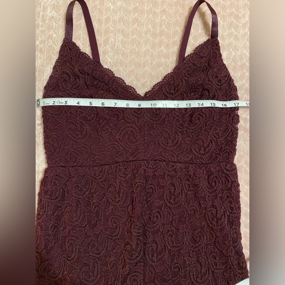 Torrid Midi Lace High-Low dress Burgundy Women’s Plus Size 0 ( Regular 12) - Picture 8 of 13